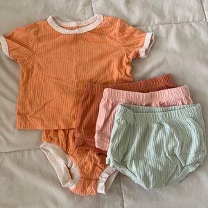 shorts set with t-shirt, additional diapers